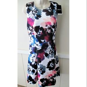 🆕 DKNY Floral Scuba Fit and Flare Dress Size 12
